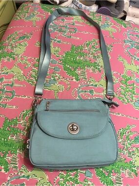 Baggallini Light Blue sea glass Calais Crossbody Bag